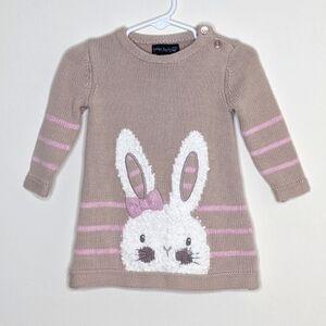 Cynthia Rowley Bunny Easter Knit Sweater Dress 3-6m